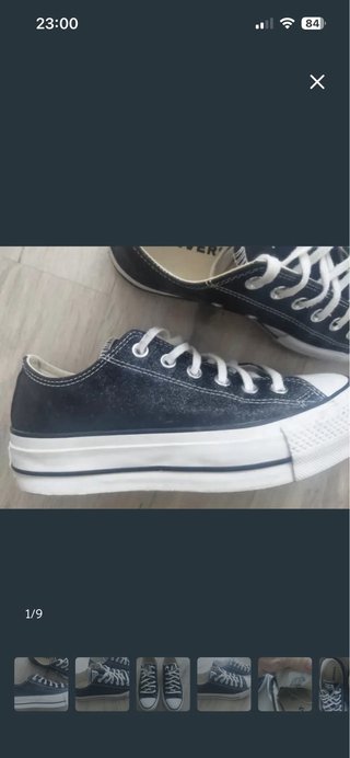 Converse All Star negras talla 38