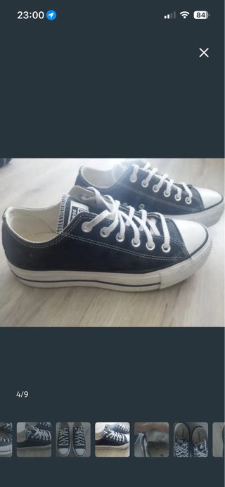 Converse All Star negras talla 38