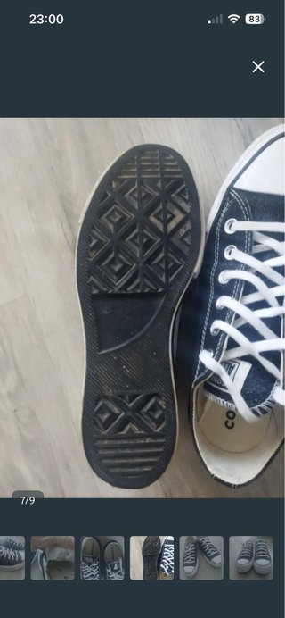 Converse All Star negras talla 38