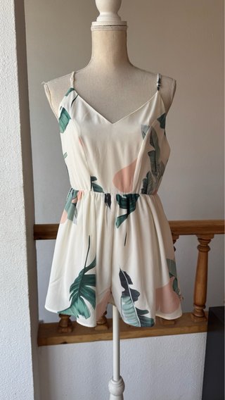 Mono corto estampado tropical- M