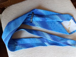 Corbata seda Pepitina Ruiz azul multicolor