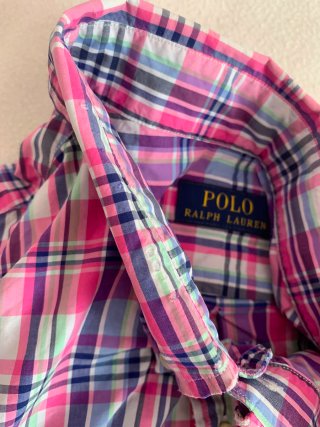 Camisa Ralph Lauren cuadros rosa Talla XXL