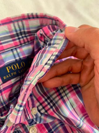 Camisa Ralph Lauren cuadros rosa Talla XXL