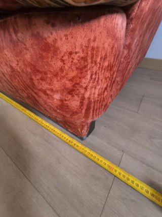 Sofá de tela multicolor
