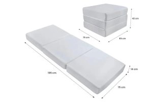 Colchón plegable de tela (80cm x 195cm)