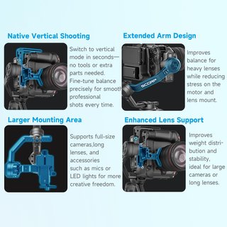 Gimbal SCORP-C2 para cámara