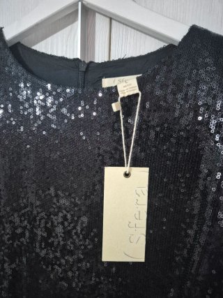 Vestido lentejuelas negro Talla L