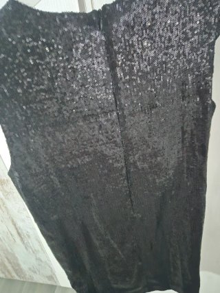 Vestido lentejuelas negro Talla L