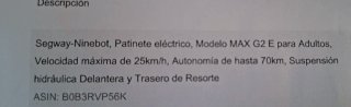 Ninebot Max G2. Patinete Alta Gama.