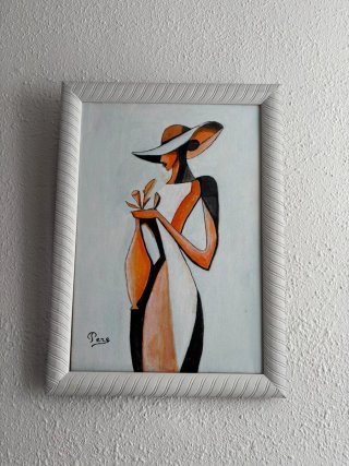 Cuadro al óleo Pareja Elegante