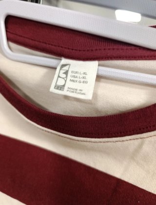 Sudadera Zara Rayas Roja y Blanca Talla L