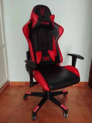 Silla Gaming Stinger Negra y Roja