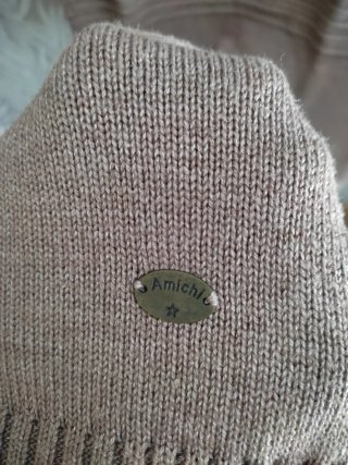 Vestido de punto marrón