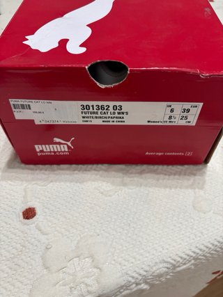 Zapatillas Puma Blancas y Rojas Sin Estrenar
