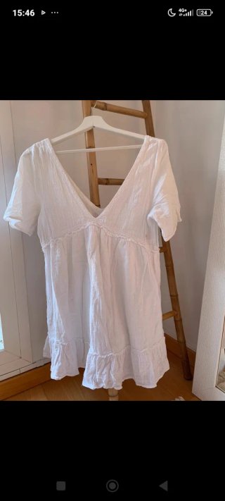 Vestido blanco Pull&Bear