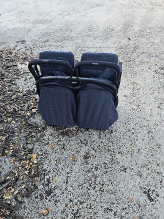 Carrito Gemelar Inglesina Doble Azul Marino