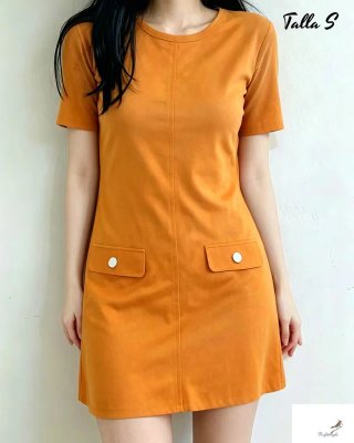 Vestido Zara Naranja S
