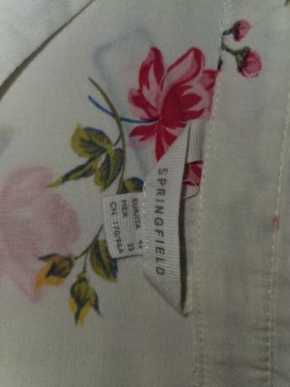 Camisa Springfield floral manga larga T.42