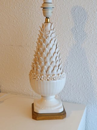 Lámpara de cerámica Manises floral