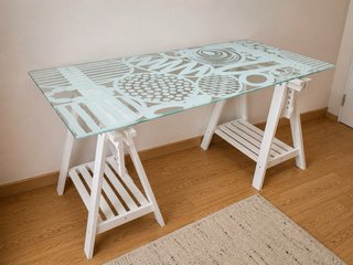 Escritorio Ikea Cristal Diseño Moderno