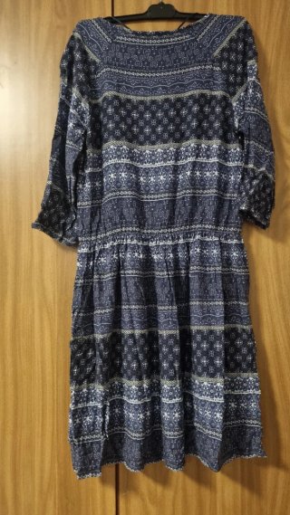Vestito estivo fantasia blu e bianco