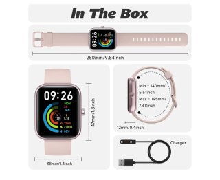 Reloj Inteligente IDW25 Rosa y Negro