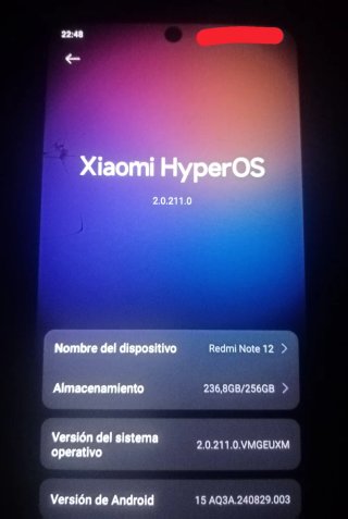 Redmi Note 12 4G 8/256GB negro grisaceo (leer)