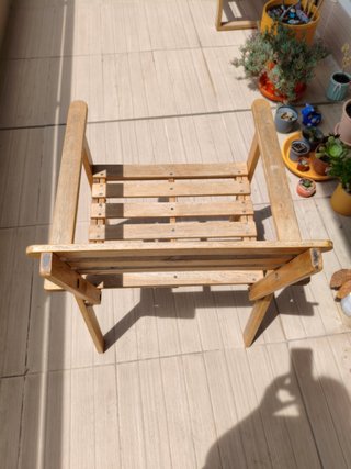 Dos Sillas de madera para exterior