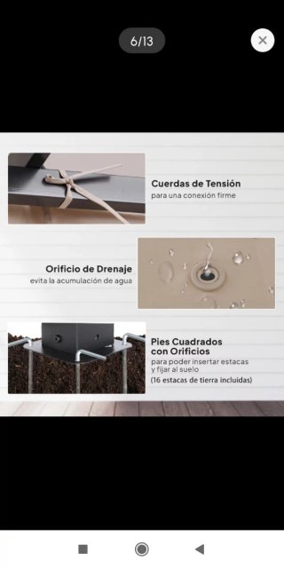 Pérgola Cenador Jardín 3x3 Gris