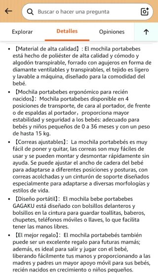 Mochila Portabebés 0-36 meses