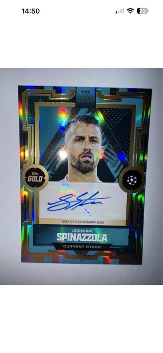 Topps Gold Spinazzola Autografo Certificato