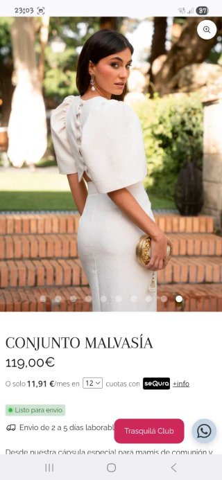 Traje Mariquita Trasquila Beige Talla xs