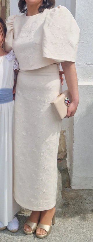 Traje Mariquita Trasquila Beige Talla xs