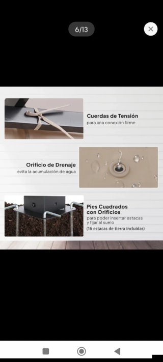 Pérgola Cenador Jardín Retráctil 3x3
