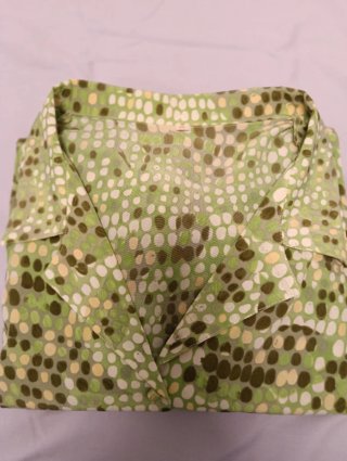 Blusa verde con estampado de puntos