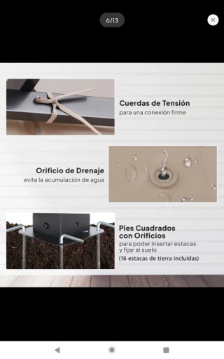 Pérgola Cenador Jardín 3x3 Techo Deslizante Gris