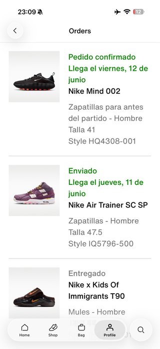 Nike Mind 002 Talla 41 Negro