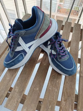 Zapatillas Munich Hombre Talla 40 Azul/Blanco