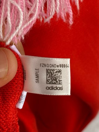 Felpa adidas donna rossa con sciarpa integrata