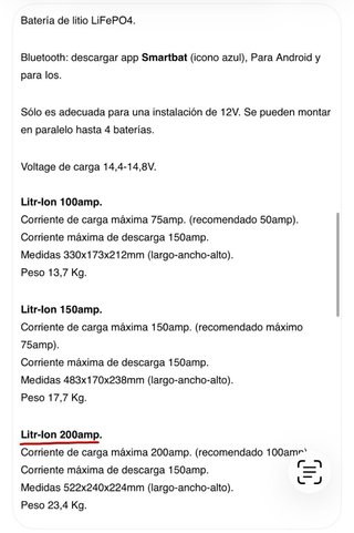 Batería Litio LiFePO4 12.8V 200Ah LITR-ION