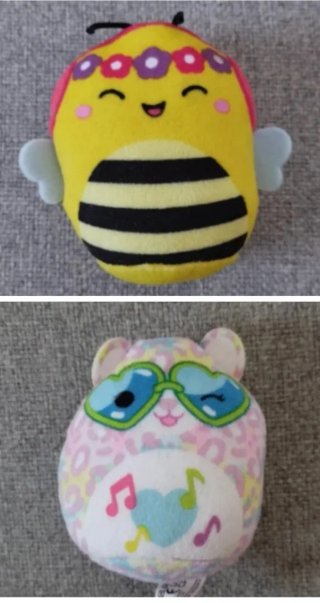 Squishmallows Abeja Sunny y Leopardo michaela