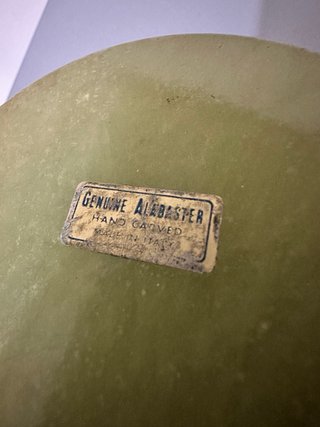Coppia portagioie vintage alabastro