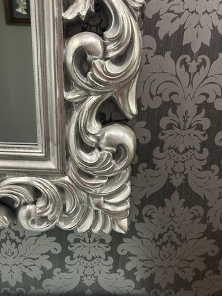 Espejo Madera Plata Decorativo