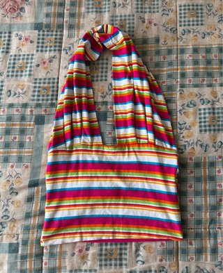 Top Halter Multicolor Rayas