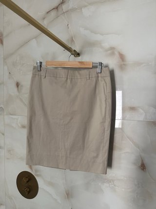 Falda Benetton Talla 40 Crema