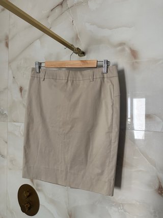 Falda Benetton Talla 40 Crema