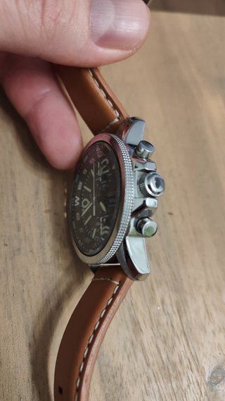 Reloj Seiko Solar Cronógrafo Marrón Negro