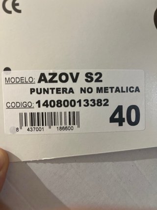 Zapatos de seguridad talla 40