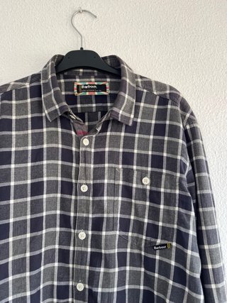 Camisa Barbour cuadros azul y gris