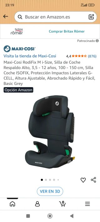 Silla coche Maxi-Cosi Basic Grey Isofix